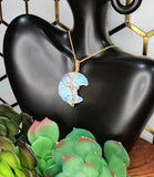 Opalite Cresent Moon Pendant 4