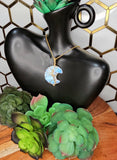 Opalite Cresent Moon Pendant 4
