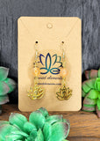 Lotus Meditation Earrings - Gold (variety)