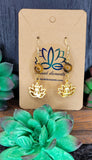 Lotus Meditation Earrings - Gold (variety)
