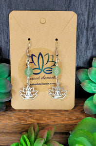 Lotus Meditation Earrings - Silver (variety)