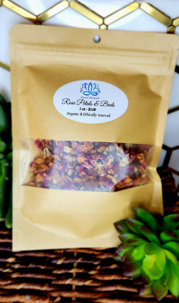Red Rose Buds And Petals Organic-1oz