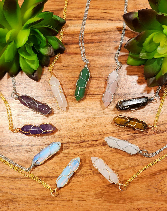 Crystal Bullet necklaces